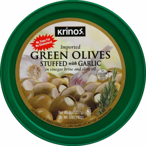 Krinos Olives Green Olives Perspective: top