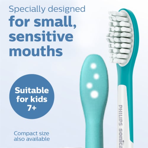 Philips Sonicare For Kids Age 7+ Standard Extra Soft Brush Heads Perspective: top