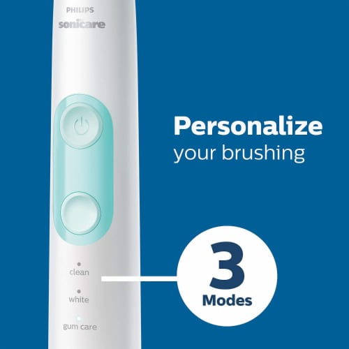 Philips Sonicare White Mint ProtectiveClean 5100 Gum Health Rechargeable Electric Toothbrush Perspective: top