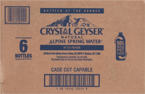 Crystal Geyser® Natural Alpine Spring Water® Gallon Pack Perspective: top