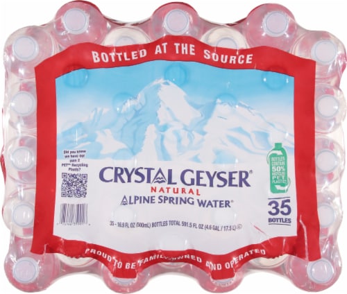 Crystal Geyser® Natural Alpine Spring Bottled Water Perspective: top