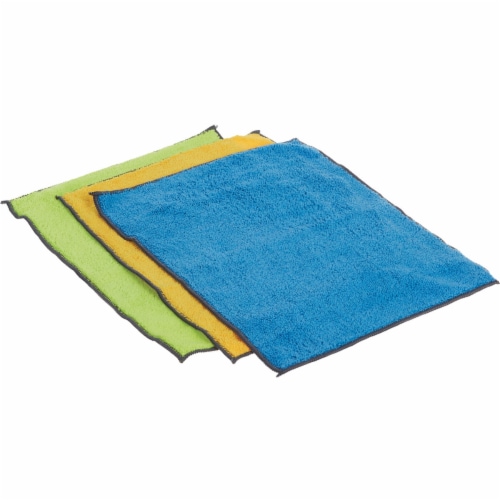 Viking 12 In. x 16 In. Microfiber Multipurpose Auto Cleaning Cloth (3-Pack) Perspective: top