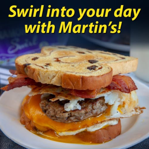 Martin's® Cinnamon Raisin Swirl Potato Bread Perspective: top