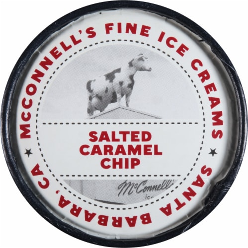 McConnell's® Salted Caramel Chip Ice Cream Pint Perspective: top