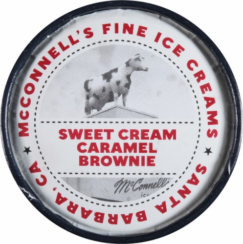 McConnell's Sweet Cream Caramel Brownie Ice Cream Perspective: top