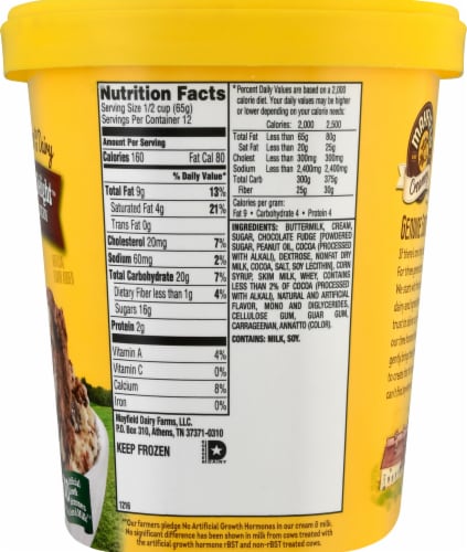 Mayfield Creamery® Brown Cow Delight® Ice Cream Tub Perspective: top