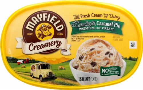 Mayfield O'Charley Caramel Pie Ice Cream Perspective: top