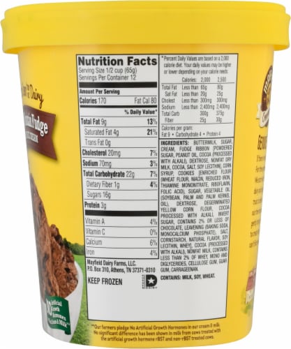 Mayfield Creamery® Smoky Mountain Fudge Ice Cream Tub Perspective: top