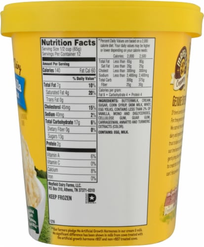 Mayfield Creamery® French Vanilla Ice Cream Tub Perspective: top