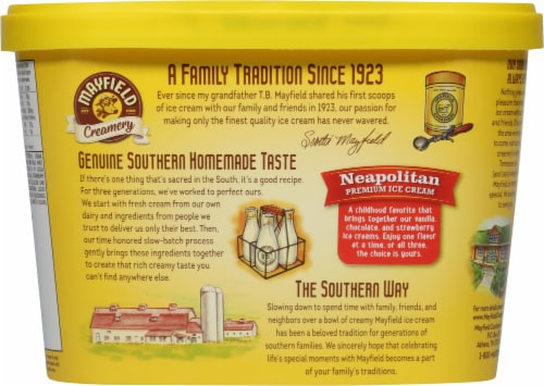 Mayfield Creamery® Neapolitan Ice Cream Tub Perspective: top