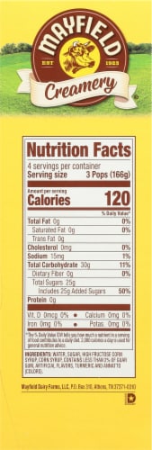 Mayfield Creamery® Pop Stix Banana Multipack Frozen Snack Ice Pop Perspective: top