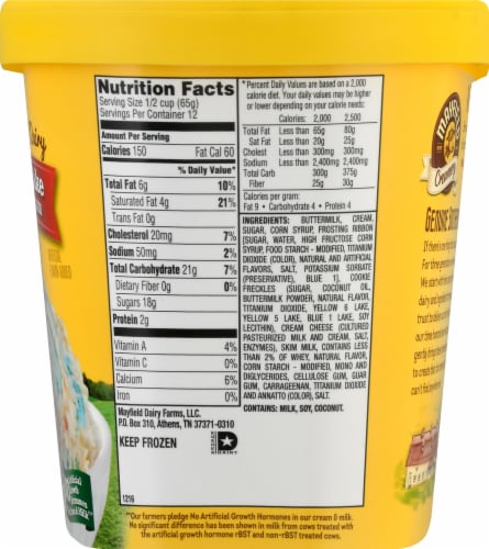 Mayfield Creamery® Birthday Cake Ice Cream Tub Perspective: top