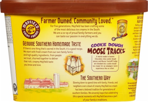 Mayfield Moose Tracks Cookie Dough Ice Cream Perspective: top