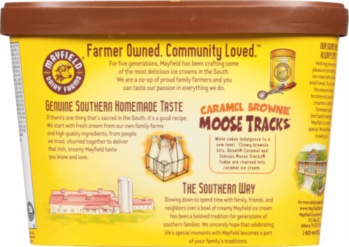 Mayfield Moose Tracks Caramel Brownie Ice Cream Perspective: top