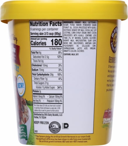 Mayfield Creamery Brown Cow Frozen Yogurt Perspective: top