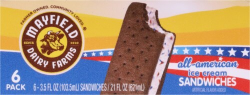 Mayfield Dairy Farms All-American Ice Cream Sandwiches Perspective: top