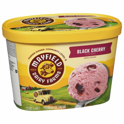 Mayfield Dairy Farms Premium Black Cherry Flavored Ice Cream Perspective: top