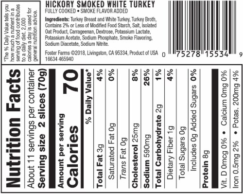 Foster Farms Hickory Smoked White Turkey Value Pack Perspective: top
