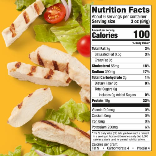 Foster Farms Classic Grilled Chicken Strips 20 oz Bag Perspective: top