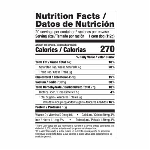 Foster Farms Honey Crunchy Flavor Corn Dogs Jumbo 80 oz Perspective: top