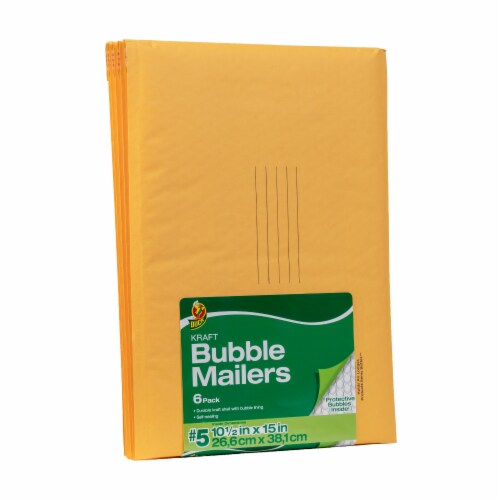 Duck® Kraft Bubble Mailer Perspective: top