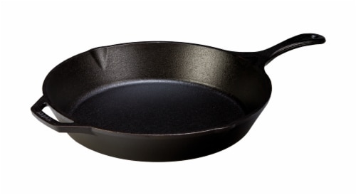 Lodge Skillet Cast Iron With Assist Handle Perspective: top