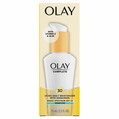 Olay Complete Defense Daily Facial Moisturizer with SPF 30 for Sensitive Skin Perspective: top