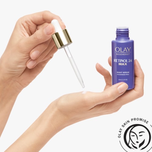 Olay® Regenerist Retinol 24 Max Fragrance-Free Night Serum Face Moisturizer Perspective: top