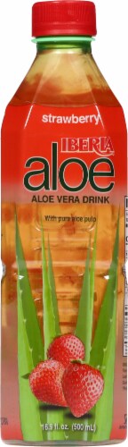 Iberia Strawberry Aloe Vera Drink 16.9 fl oz Perspective: top