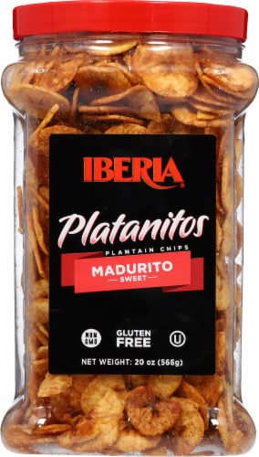Iberia Naturally Sweet Plantain Chips 20 oz Perspective: top
