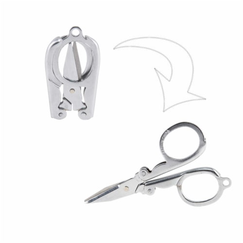3" Folding Scissors, Chrome Plated Perspective: top