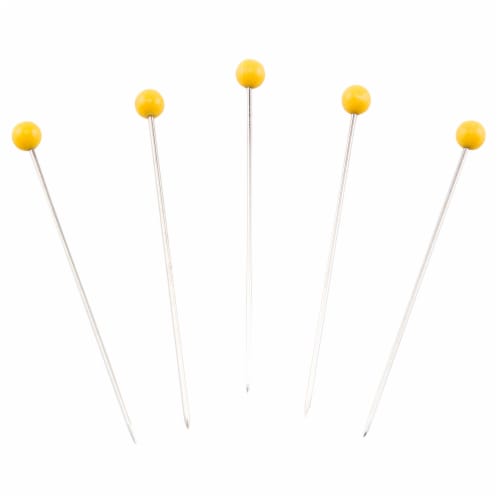 SINGER® Size 28 Quilting Pins - Yellow Perspective: top