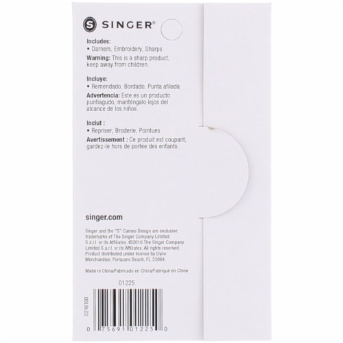 Singer Hand Needle Astd Size 24pc Perspective: top