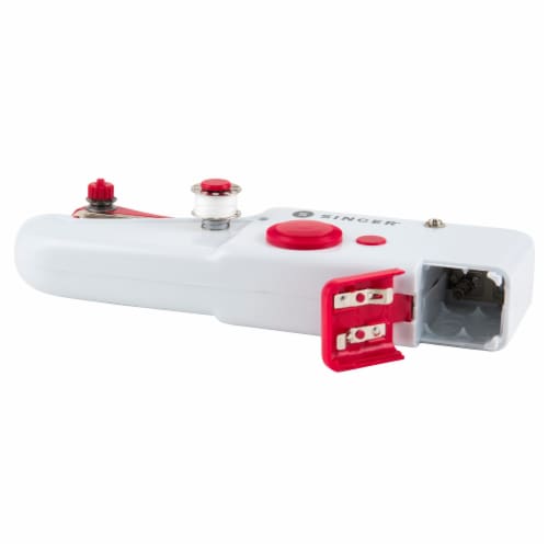 SINGER Stitch Sew Quick Handheld Sewing Machine - White/Red, 1 ct