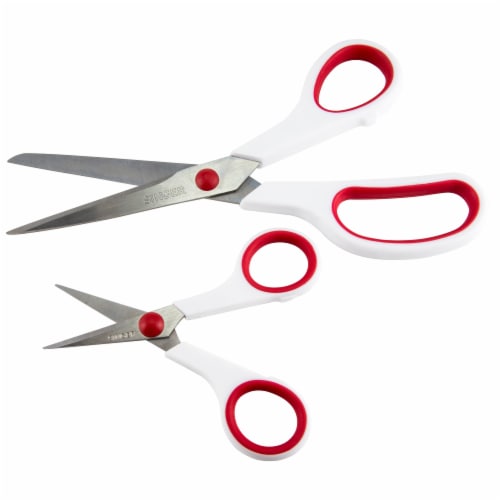 SINGER Fabric and Craft Scissors - Pink/White, 2 pk - Jay C Food Stores