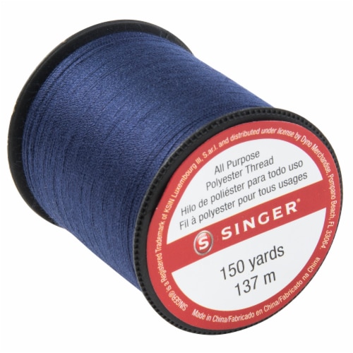 SINGER All-Purpose Polyester Thread - Blue Perspective: top