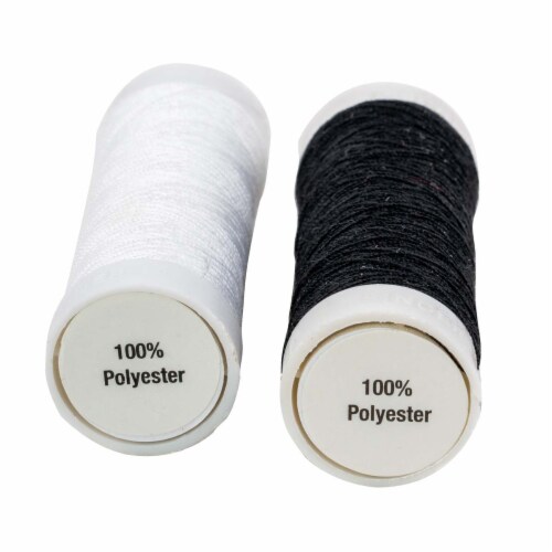 SINGER® All Purpose Thread - Black / White Perspective: top