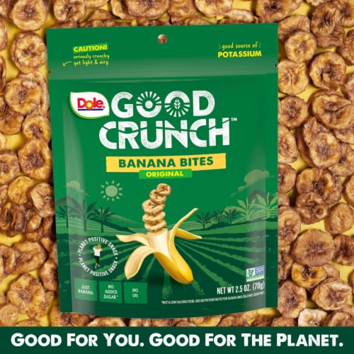 Dole Good Crunch Original Banana Bites 2.5 oz Perspective: top