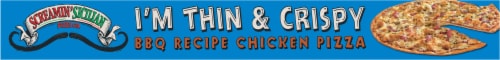 Screamin’ Sicilian™ Thin Crust BBQ Recipe Chicken Pizza Perspective: top