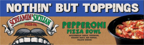Screamin' Sicilian® Pepperoni Pizza Bowl Perspective: top