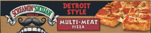 Screamin' Sicilian® Multi-Meat Detroit Style Frozen Pizza Perspective: top