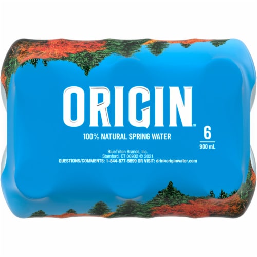 Origin™ 100% Natural Spring Bottled Water Perspective: top