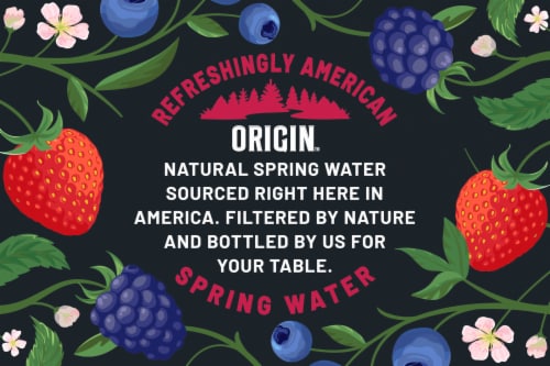 Origin™ Sparkling Berries Spring Water Pack Perspective: top