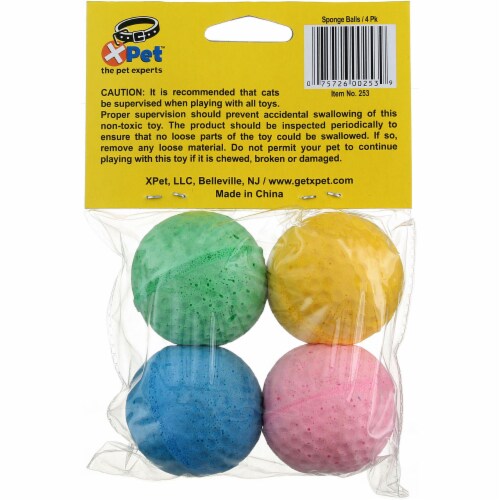 XPet Cat Toy Sponge Balls 4 Ct 4 Count City Market
