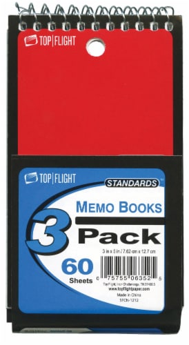 Top Flight Mini Memo Pads - Assorted Perspective: top