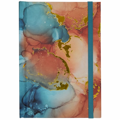 Top Flight Agate Journal with Bunge Closure - 96 Sheets - Pink Perspective: top