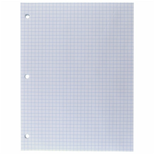 Top Flight Standards® Quad Ruled White Filler Paper - 80 Sheets Perspective: top