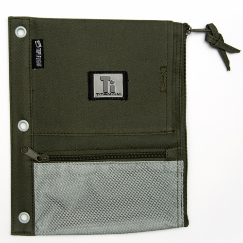 Top Flight Titanium Pencil Pouch - Colors May Vary Perspective: top