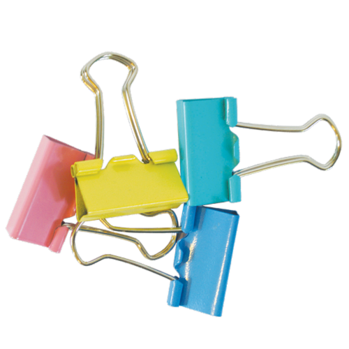 Top Flight Medium Binder Clips - Assorted Perspective: top