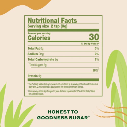 Florida Crystals Organic Raw Cane Sugar Perspective: top